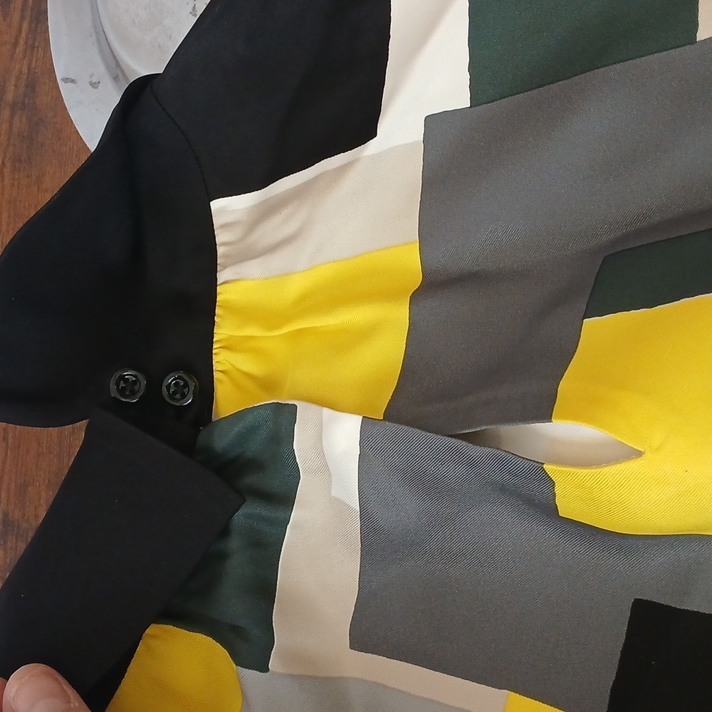 BNW/O TAGS Kate Spade ♠️ Geometric Colorblock Sleeveless Blouse Womens Size 2 - Picture 12 of 15